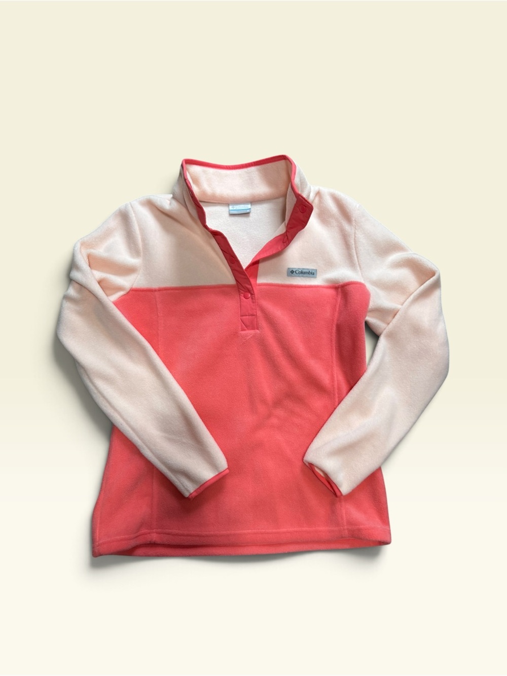 🌸 Columbia Colorblock Snap-Up Fleece – Size Medium 🌸
